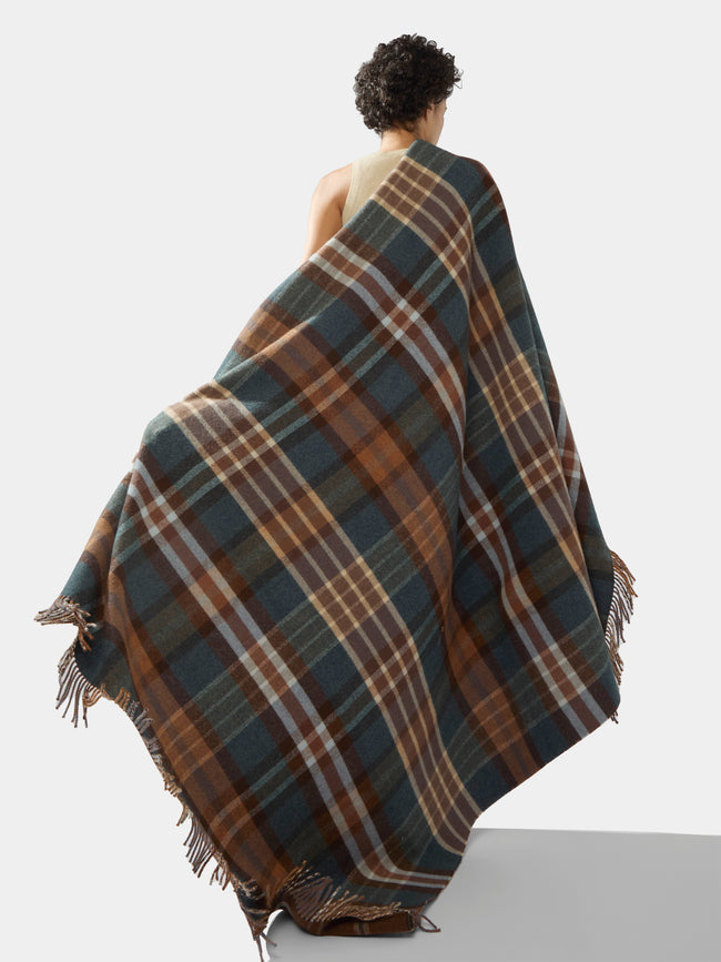 Johnstons of Elgin - Double-Faced Lambswool Check Blanket -  - ABASK