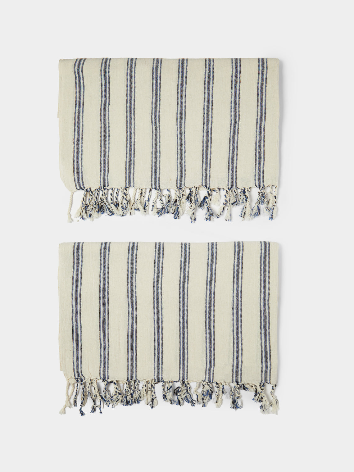 Mizar & Alcor - Sapphire Handwoven Linen and Cotton Towels (Set of 2) -  - ABASK