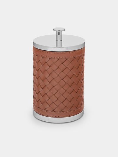 Riviere - Alghero Woven Leather High Lidded Box -  - ABASK - 