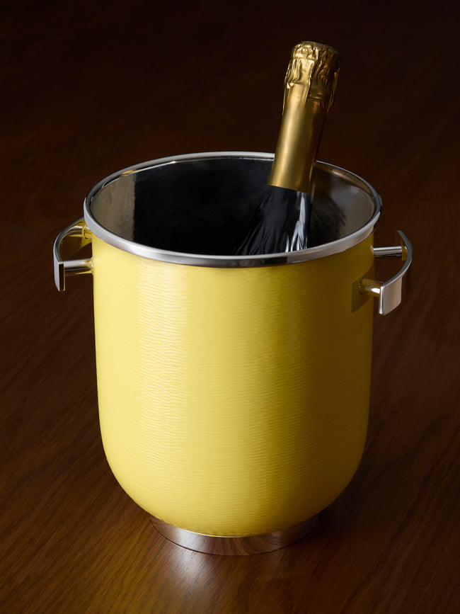 Zanetto - Avant Garde Enamelled Silver-Plated Champagne Bucket -  - ABASK