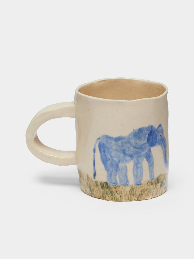 Liz Rowland - Elephant Mates Hand-Painted Ceramic Mug -  - ABASK - 