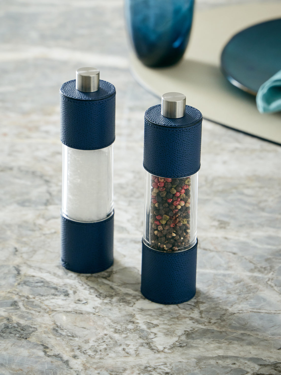 Giobagnara - Otello Leather Salt and Pepper Mills (Set of 2) -  - ABASK