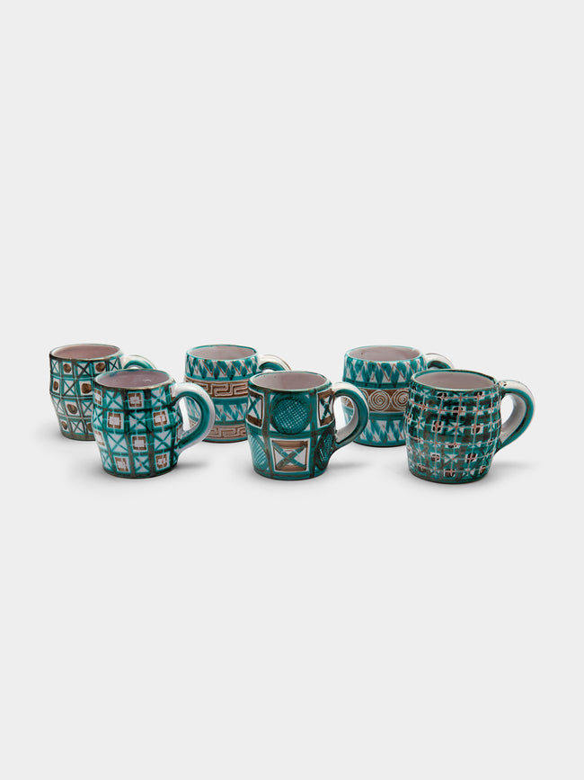 Antique and Vintage - 1950s Robert Picault Ceramic Mugs (Set of 6) -  - ABASK - 