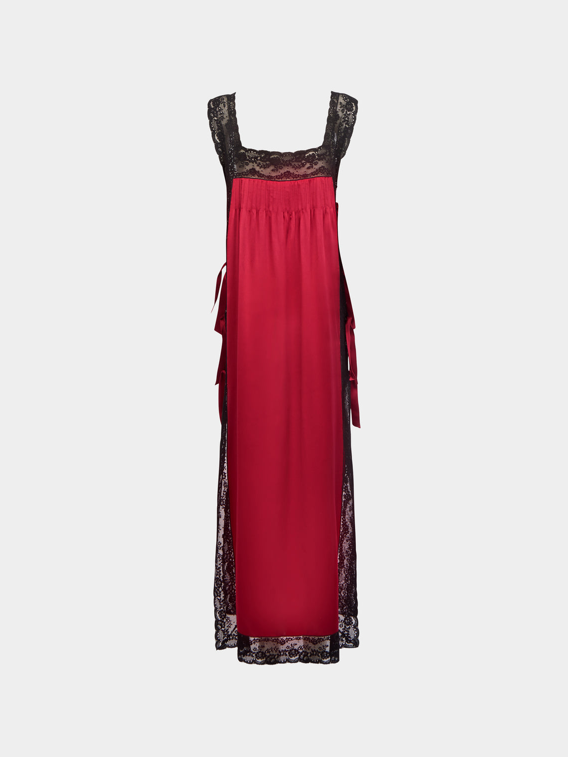 Loretta Caponi - Fiocchini Silk and Lace Long Dress | Size: S -  - ABASK