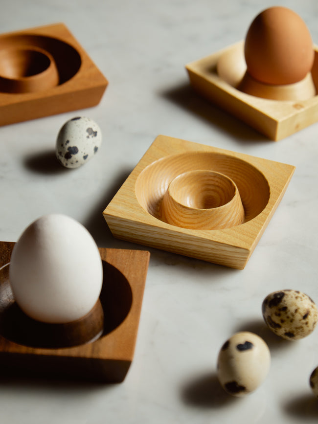 Karl Schöberl - Hand-Turned Mixed Woods Egg Cups (Set of 4) -  - ABASK