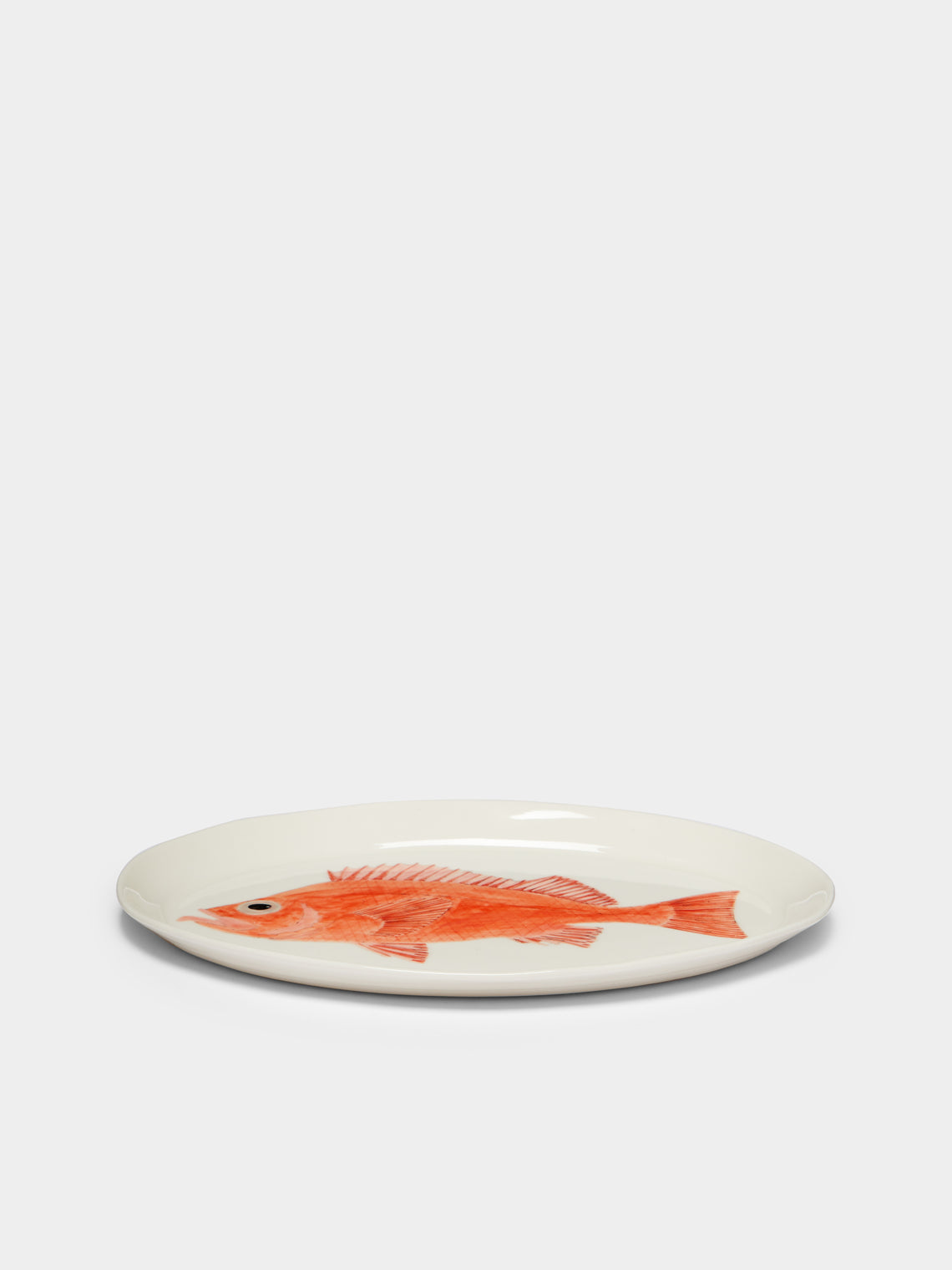 Casa Adams - Acadian Redfish Hand-Painted Porcelain Serving Platter -  - ABASK