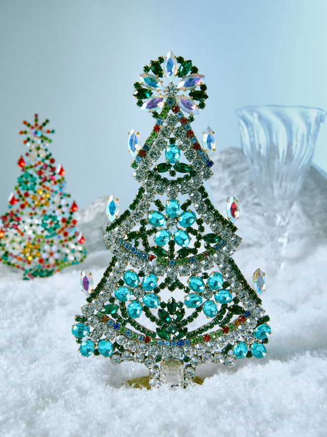 Antique and Vintage - 1930s Czech Jewelled Medium Christmas Tree -  - ABASK