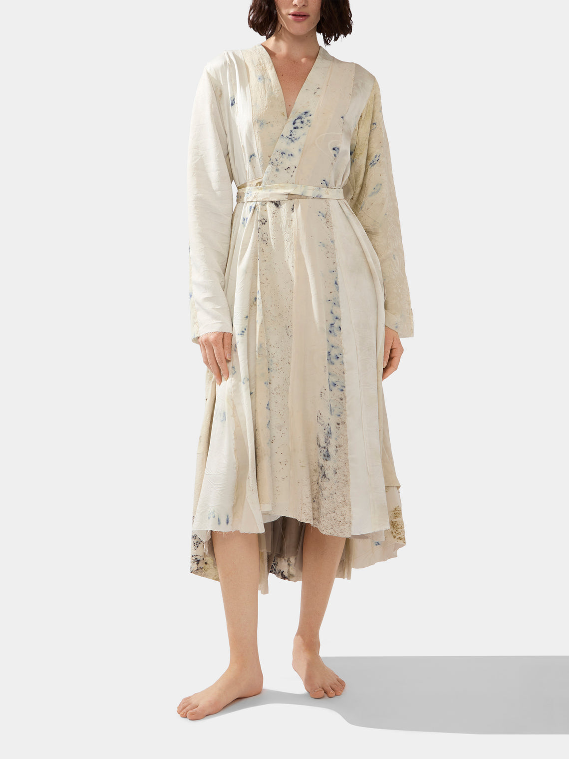 Considered Objects - Irregular Hand-Stitched Silk Robe -  - ABASK