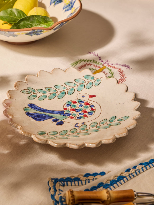 Anut Cairo - Chirpy Hand-Painted Ceramic Cake Plate -  - ABASK