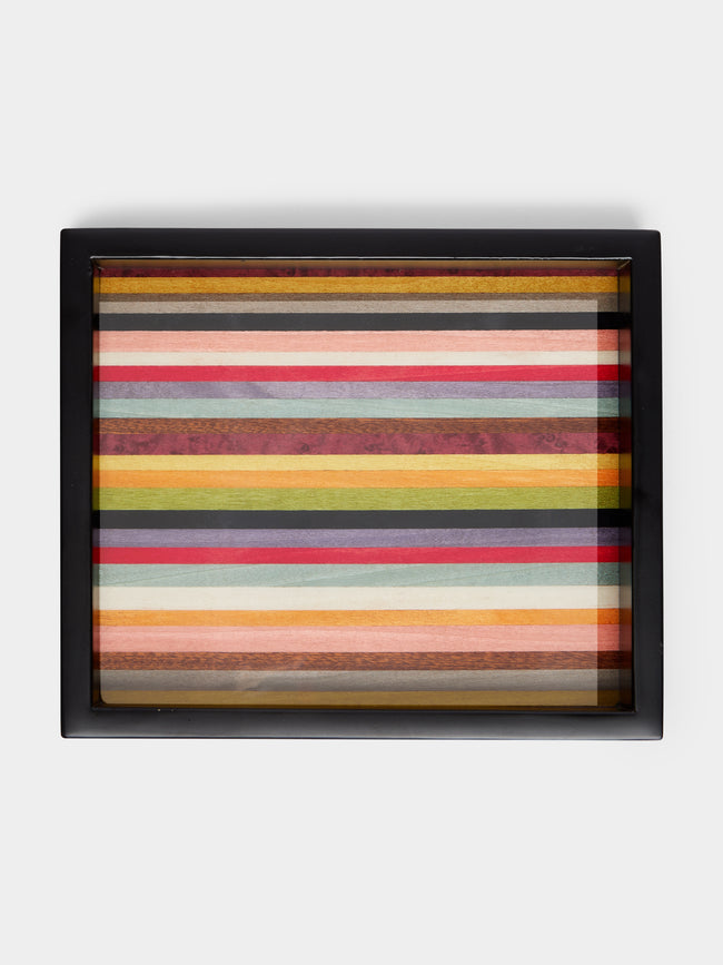 Biagio Barile - Stripes Wood Inlay Tray -  - ABASK - 