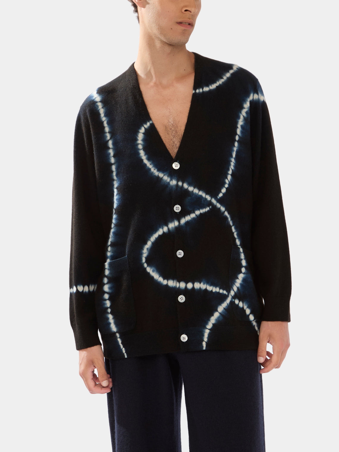 Suzusan - Shibori Cashmere Seamless Wide Cardigan -  - ABASK