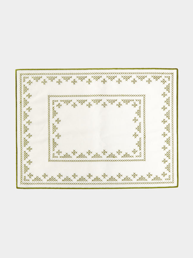 Esencial Hogar - Pedralbes Embroidered Linen Placemats (Set of 4) -  - ABASK - 