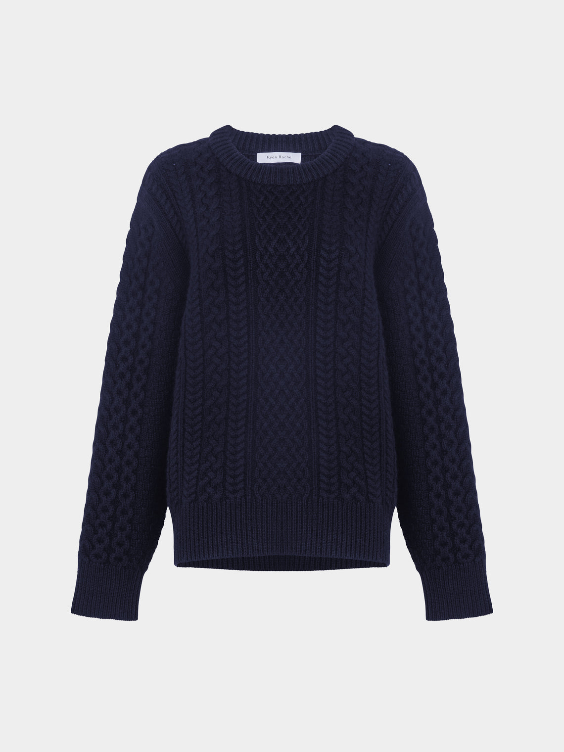 Ryan Roche - Cashmere Cable-Knit Crew-Neck Sweater | Size: XS -  - ABASK - 