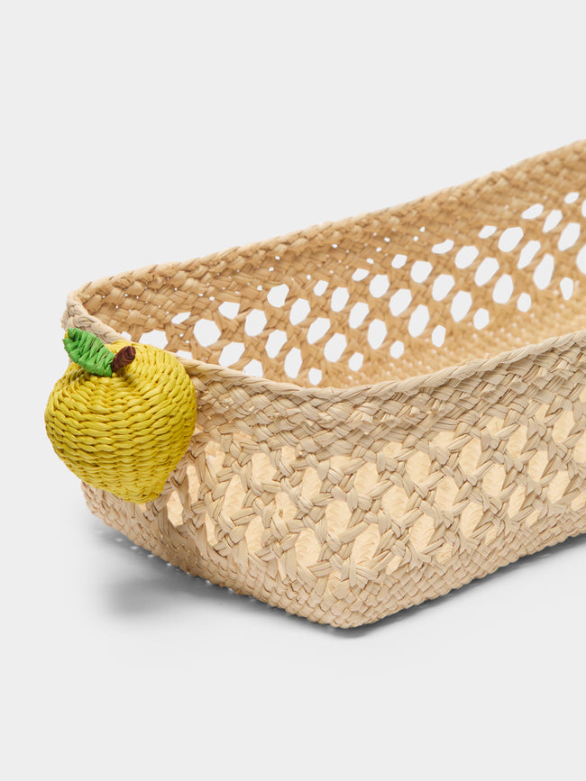 Coro Cora - Lemon Handwoven Iraca Palm Bread Baskets (Set of 2) -  - ABASK
