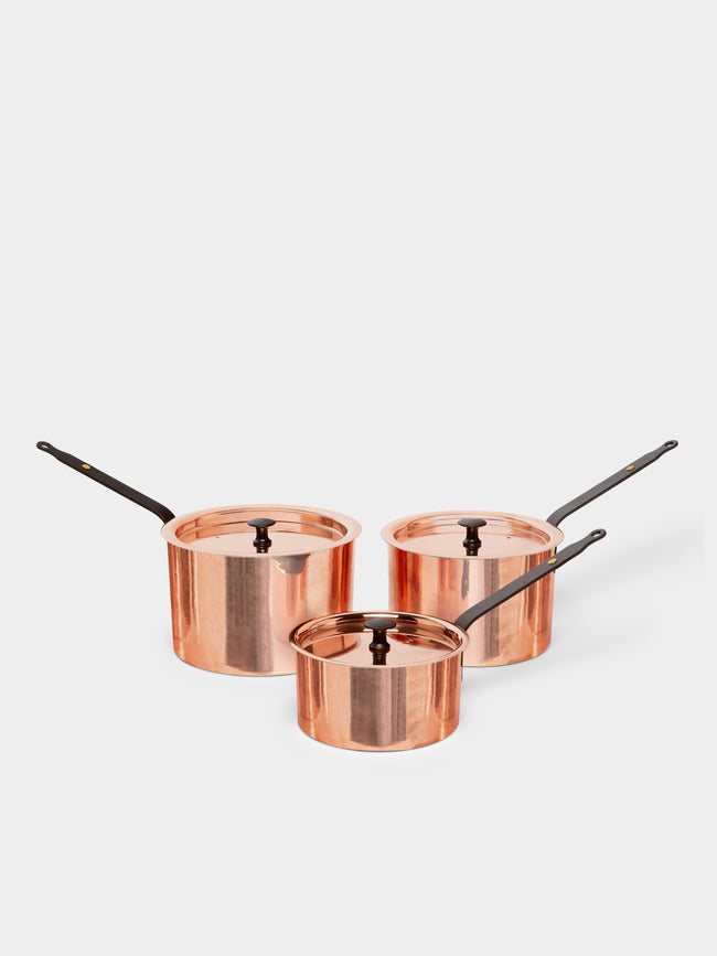 Netherton Foundry - Spun Copper Lidded Saucepans (Set of 3) -  - ABASK - 