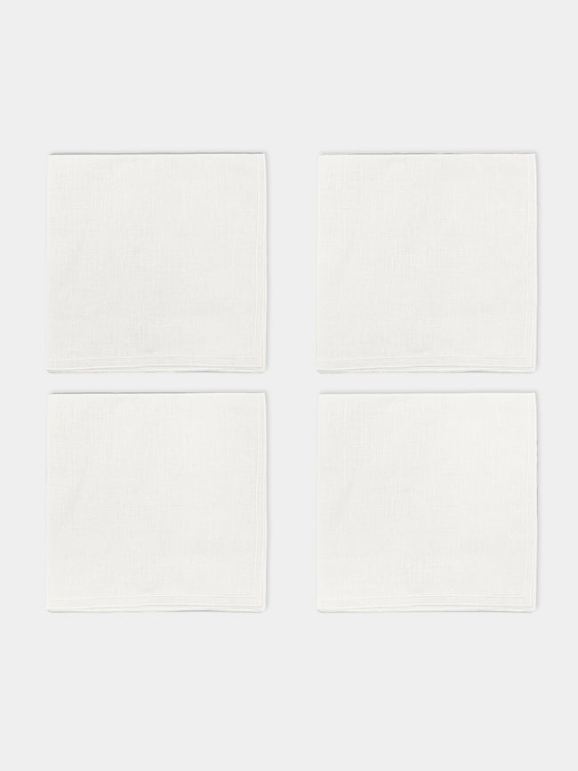 La Gallina Matta - D.Q Embroidered Linen Napkins (Set of 4) -  - ABASK - 