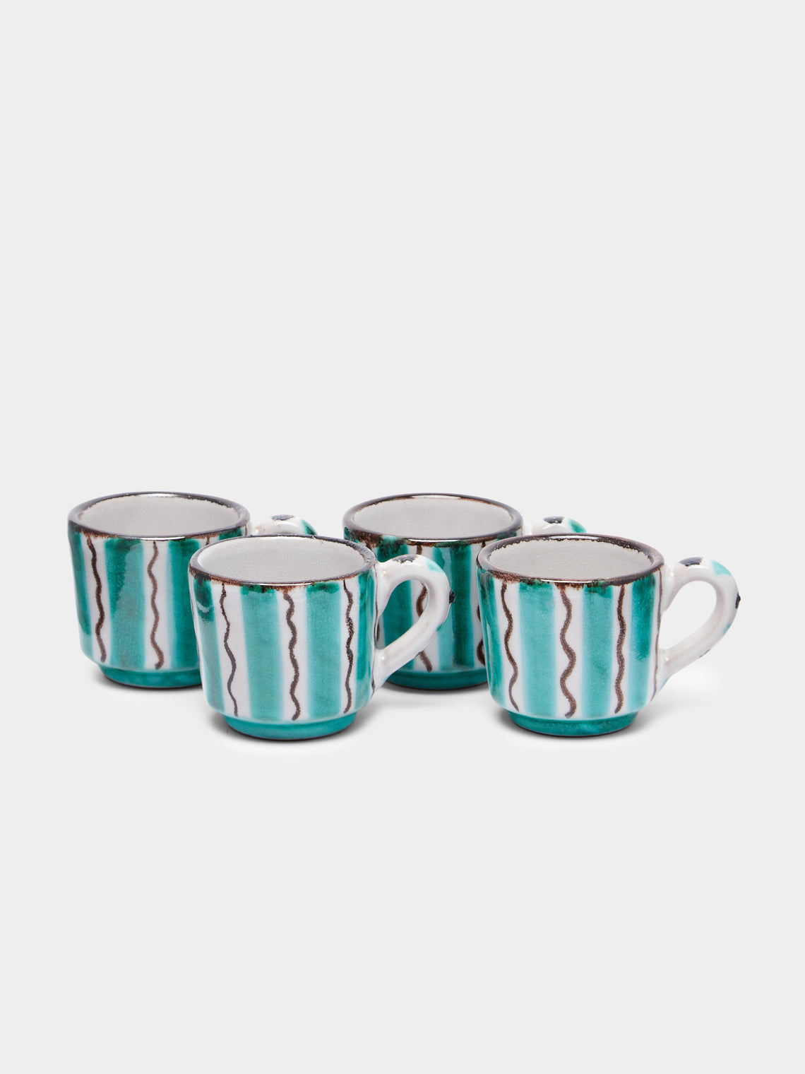 Ceramica Pinto - Vietri Hand-Painted Ceramic Espresso Cups (Set of 4) -  - ABASK