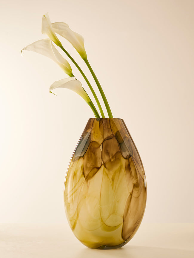 David Valner - Aquarelle Hand-Blown Glass Tall Vase -  - ABASK