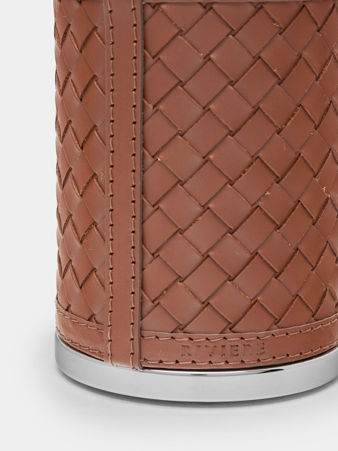 Riviere - Alghero Woven Leather High Lidded Box -  - ABASK