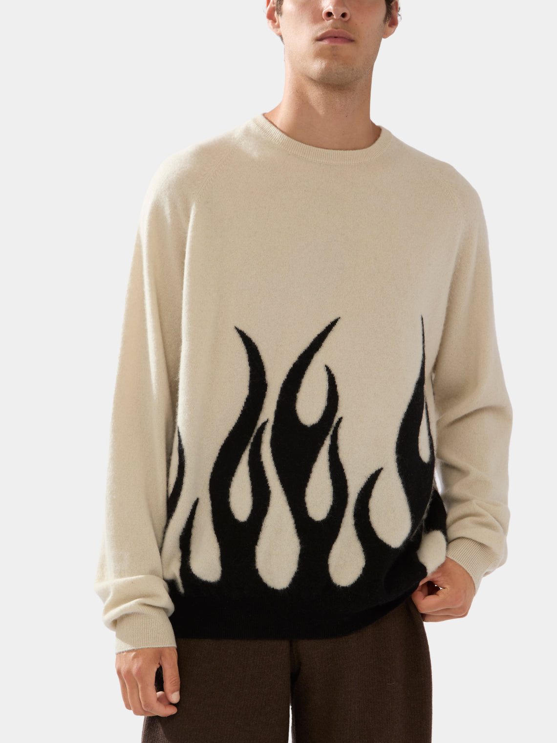 Frenckenberger - Sylvie Fleury Flame Cashmere R-Neck Sweater -  - ABASK