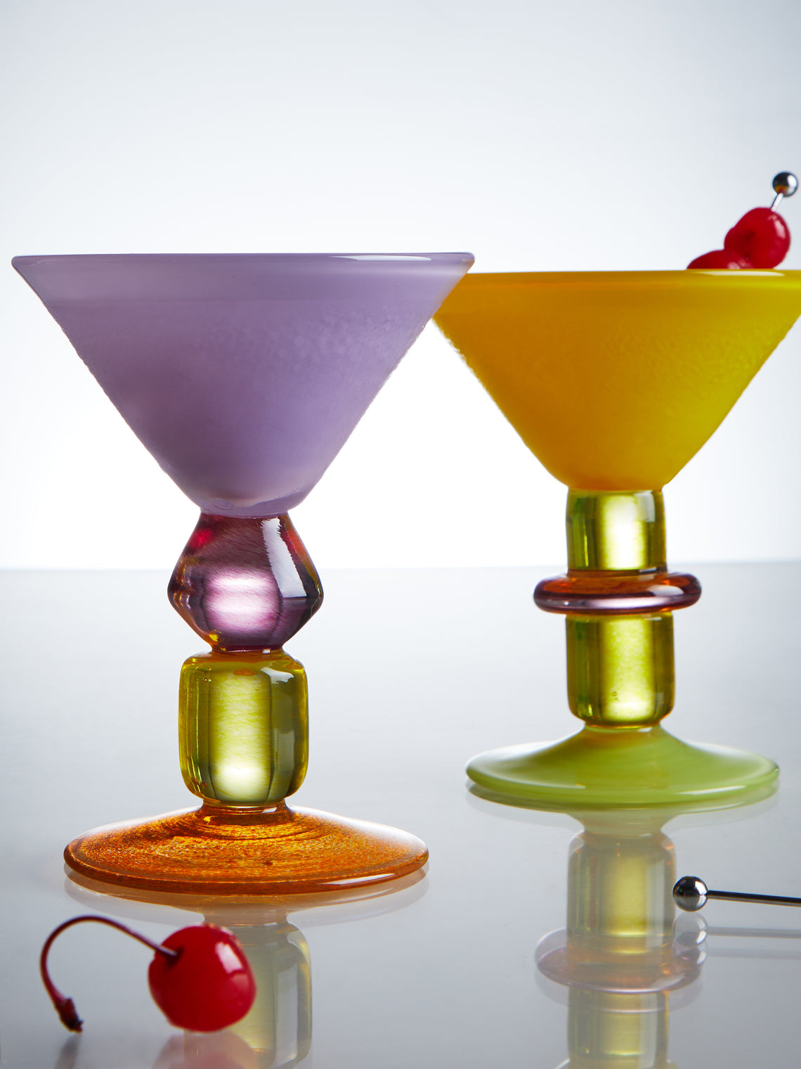 Hand-Blown Martini Glasses (Set of 2)