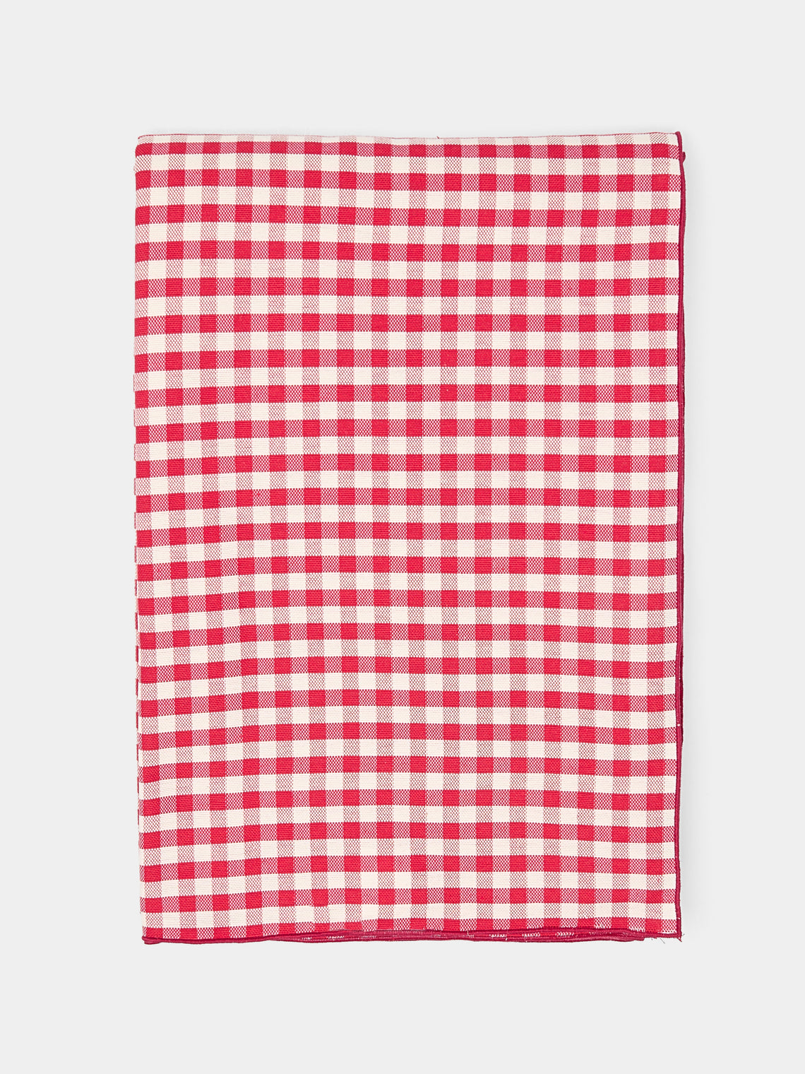 Borgo delle Tovaglie - Filo Rosso Sara Check Linen Rectangular Tablecloth -  - ABASK - 