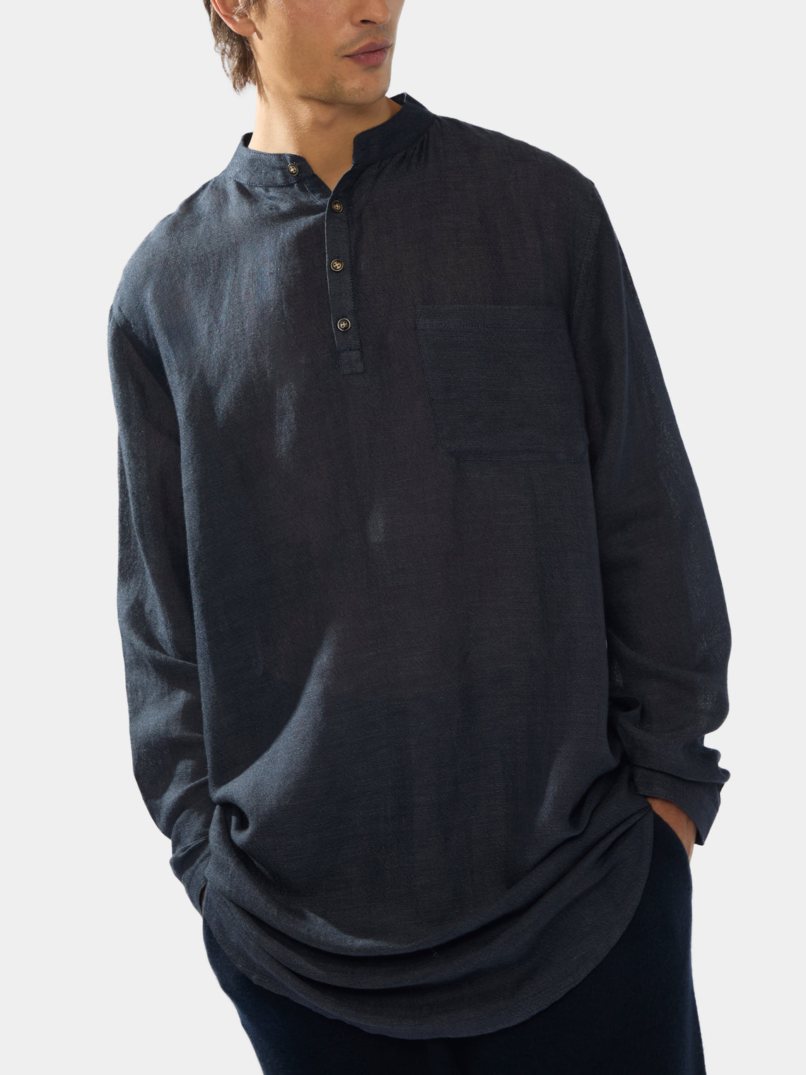 Juban Cashmere and Linen Long Kurta