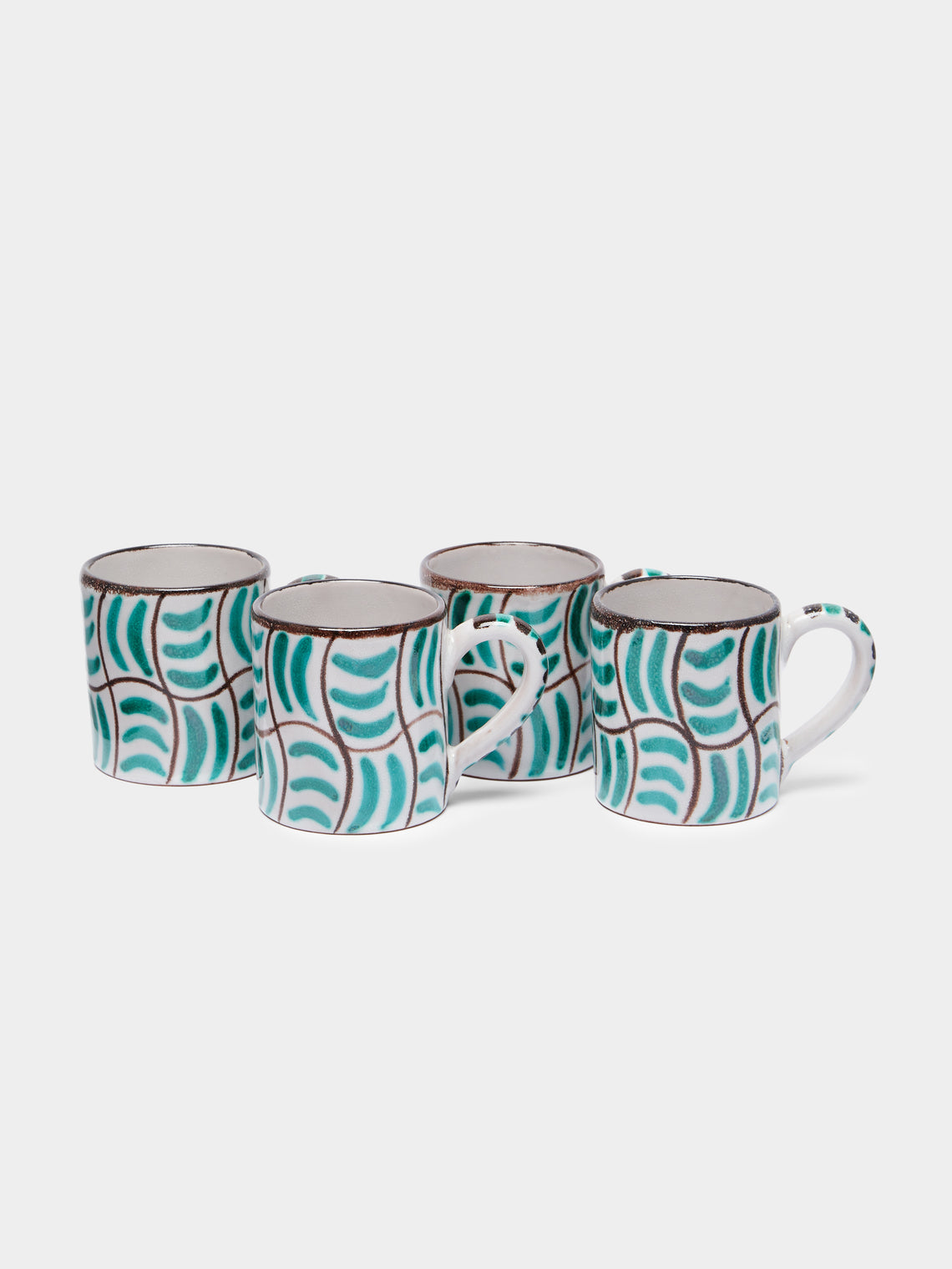 Ceramica Pinto - Vietri Hand-Painted Ceramic Mugs (Set of 4) -  - ABASK