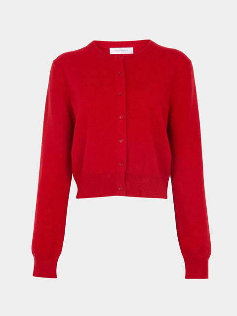 Ryan Roche - Cashmere Cropped Crew-Neck Cardigan | Size: XS -  - ABASK - 