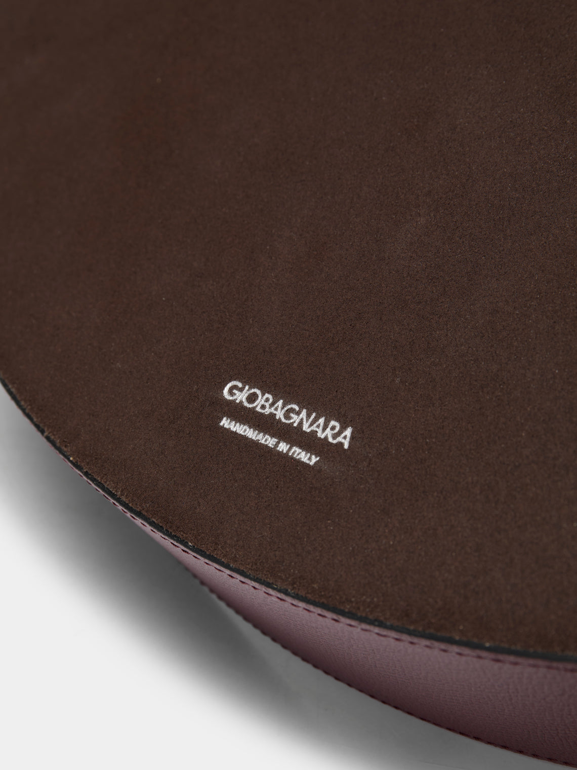 Giobagnara - Polo Leather Round Tray with Handles -  - ABASK