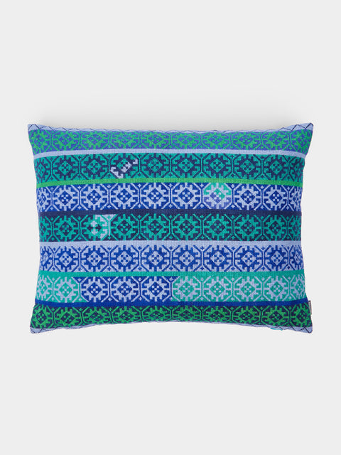 Kissweh - Wafa'a Hand-Embroidered Cotton Cushion -  - ABASK - 