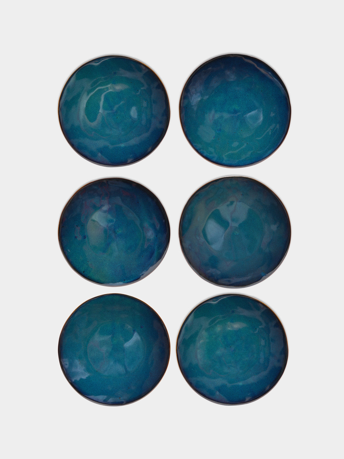 Mervyn Gers Ceramics - Hand-Glazed Ceramic Dinner Plates (Set of 6) -  - ABASK