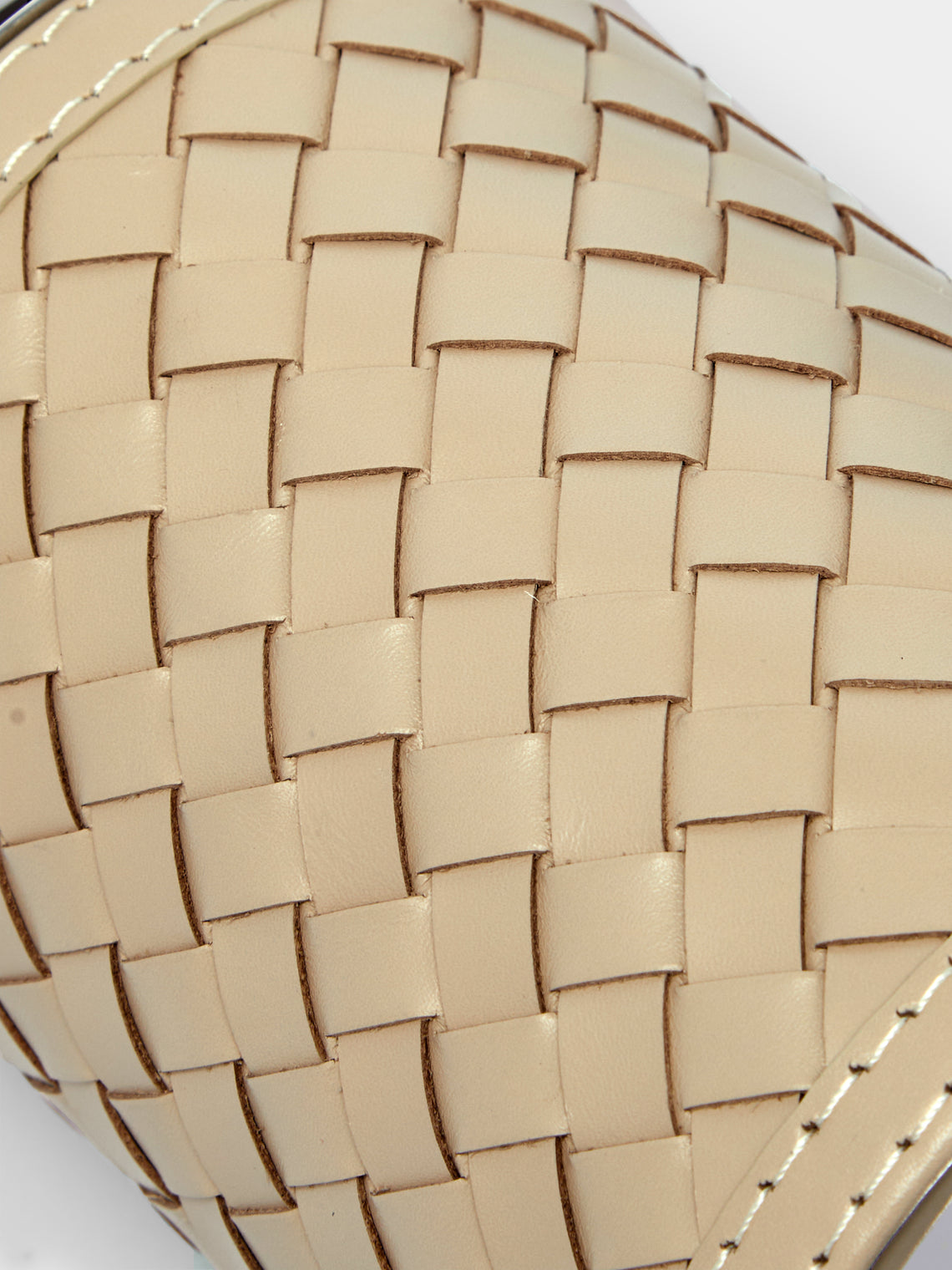 Riviere - Woven Leather Lidded Box - Cream - ABASK