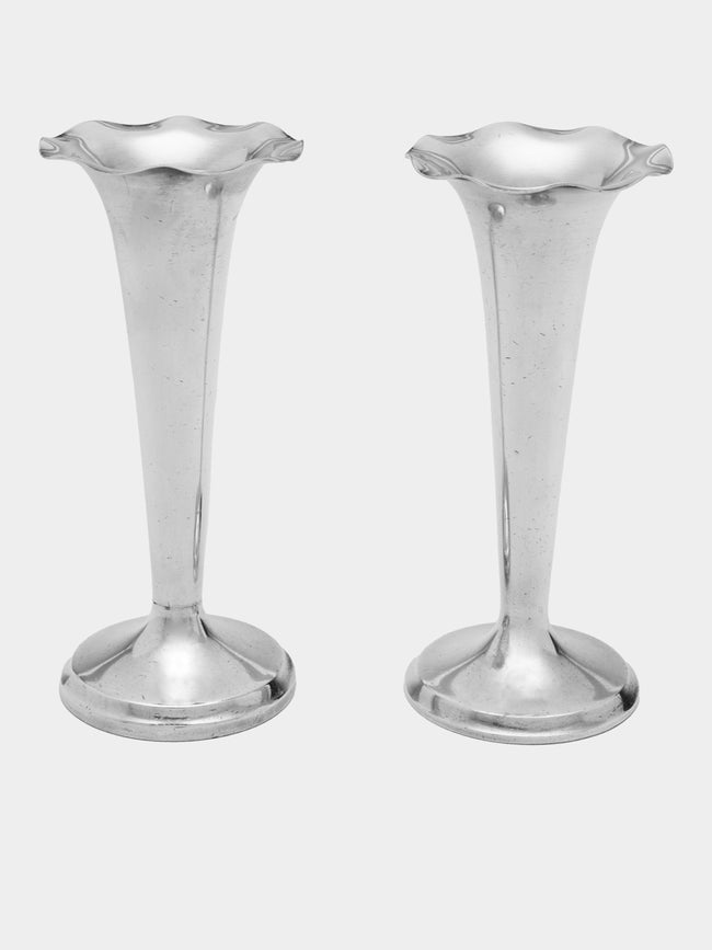 Antique and Vintage - 1950s Silver-Plated Soliflore Bud Vases (Set of 2) -  - ABASK - 