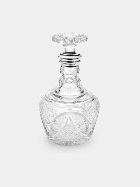 Antique and Vintage - 1830s Sterling Silver and Crystal Decanter -  - ABASK - 