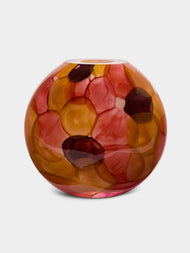 David Valner - Aquarelle Hand-Blown Glass Round Vase -  - ABASK - 