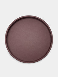 Giobagnara - Polo Leather Round Tray with Handles -  - ABASK - 