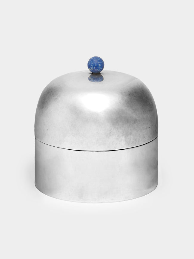 Antique and Vintage - 1980s Daniela Vettori Sterling Silver and Lapis Lazuli Box -  - ABASK - 