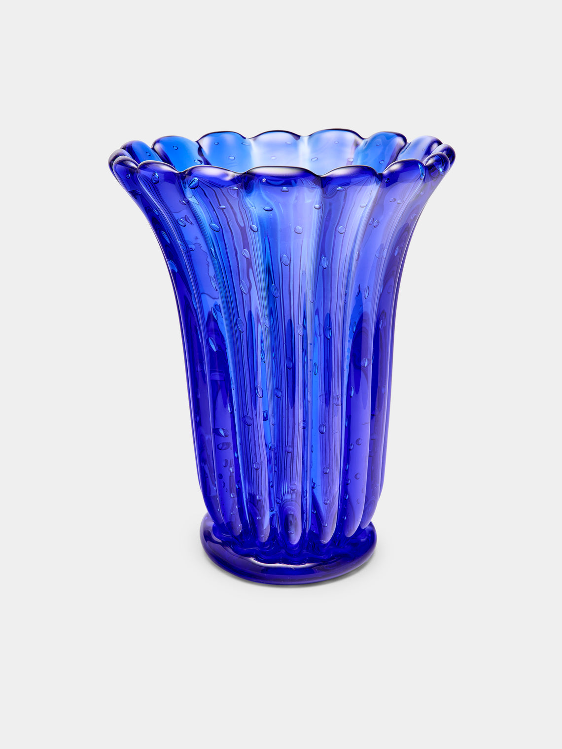 Antique and Vintage - 1960s Ercole Barovier Bullicante Murano Glass Vase -  - ABASK - 