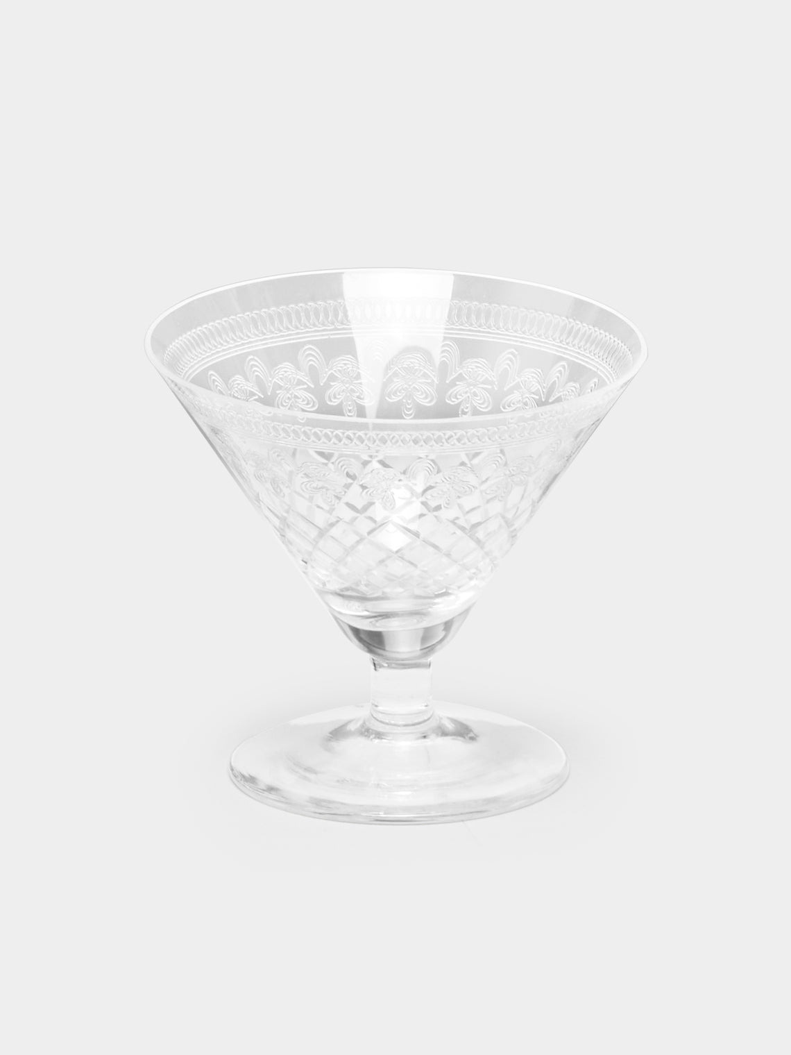 Antique and Vintage - 1930s Art Deco Needle-Etched Martini Glasses (Set of 8) -  - ABASK - 