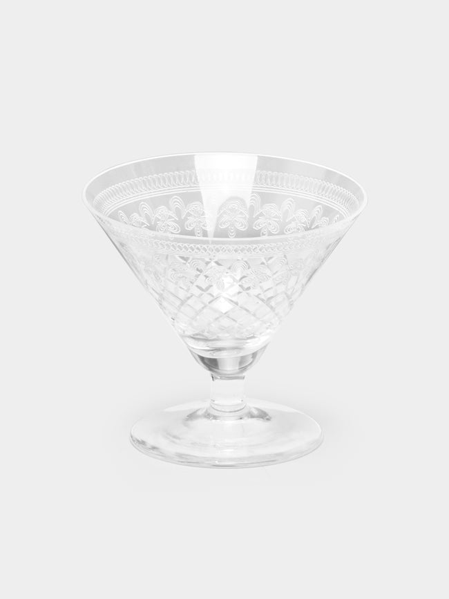 Antique and Vintage - 1930s Art Deco Needle-Etched Martini Glasses (Set of 8) -  - ABASK - 