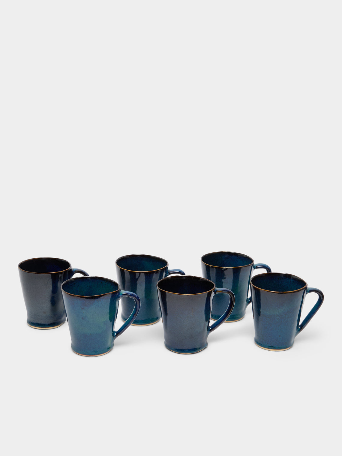 Mervyn Gers Ceramics - Flare Hand-Glazed Ceramic Extra Large Mugs (Set of 6) -  - ABASK