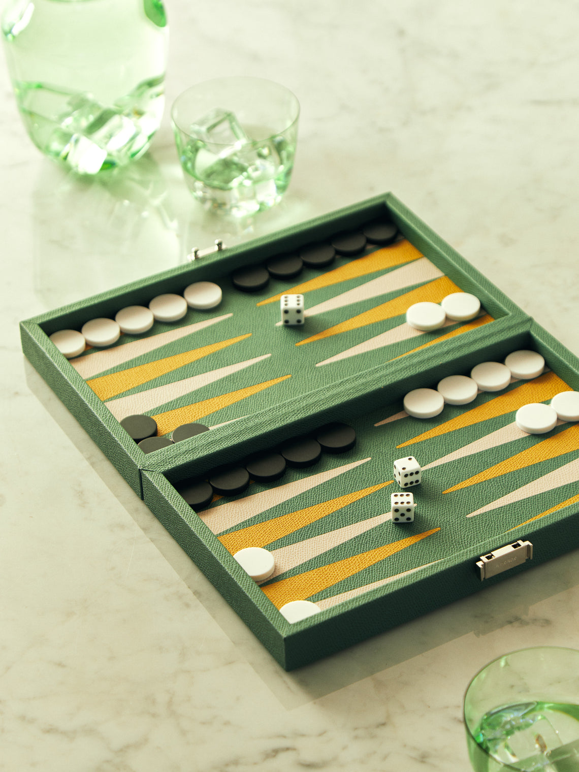 Giobagnara - Phileas Wood Miniature Travel Backgammon Set -  - ABASK