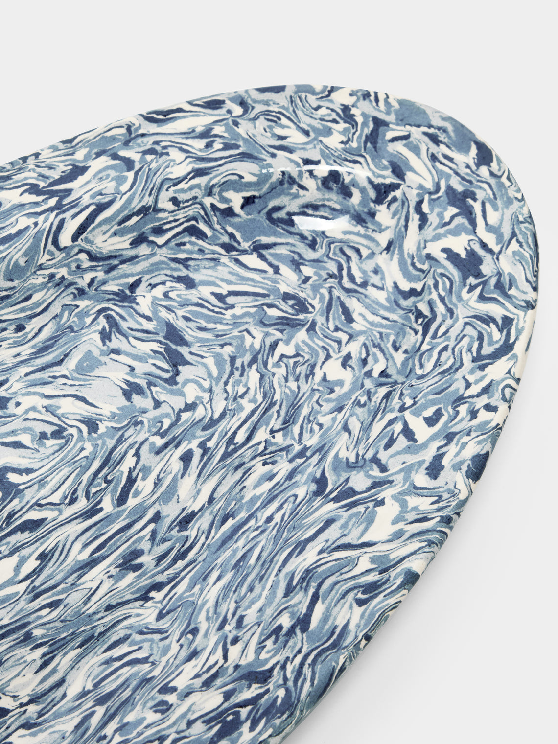 ABASK Aptware - Marbled Ceramic Oval Serving Dish -  - ABASK