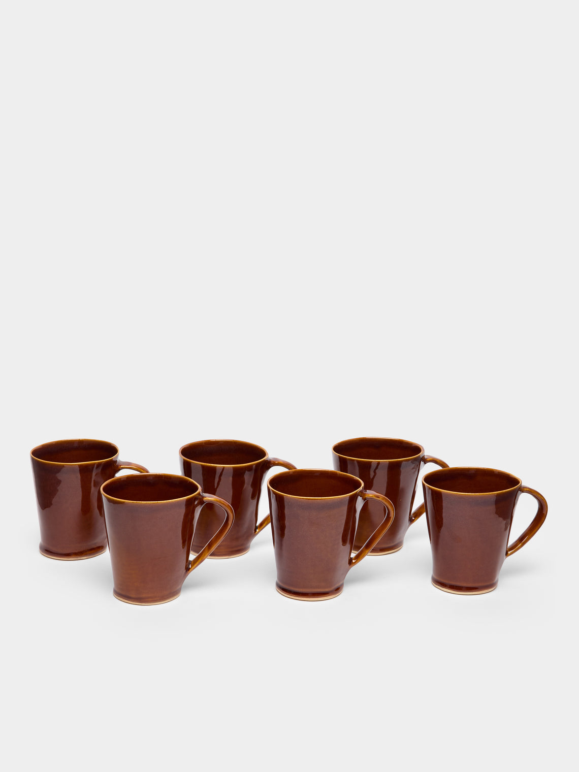 Mervyn Gers Ceramics - Flare Hand-Glazed Ceramic Extra Large Mugs (Set of 6) -  - ABASK