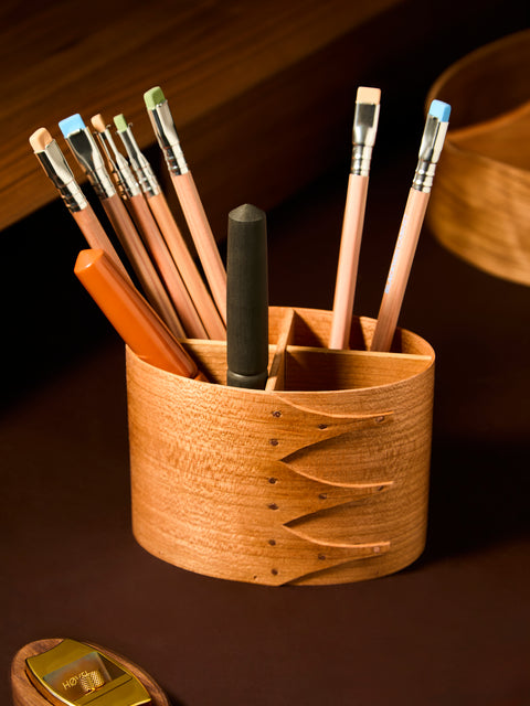 Rikke Falkow - Cherry Wood Pen Pot -  - ABASK