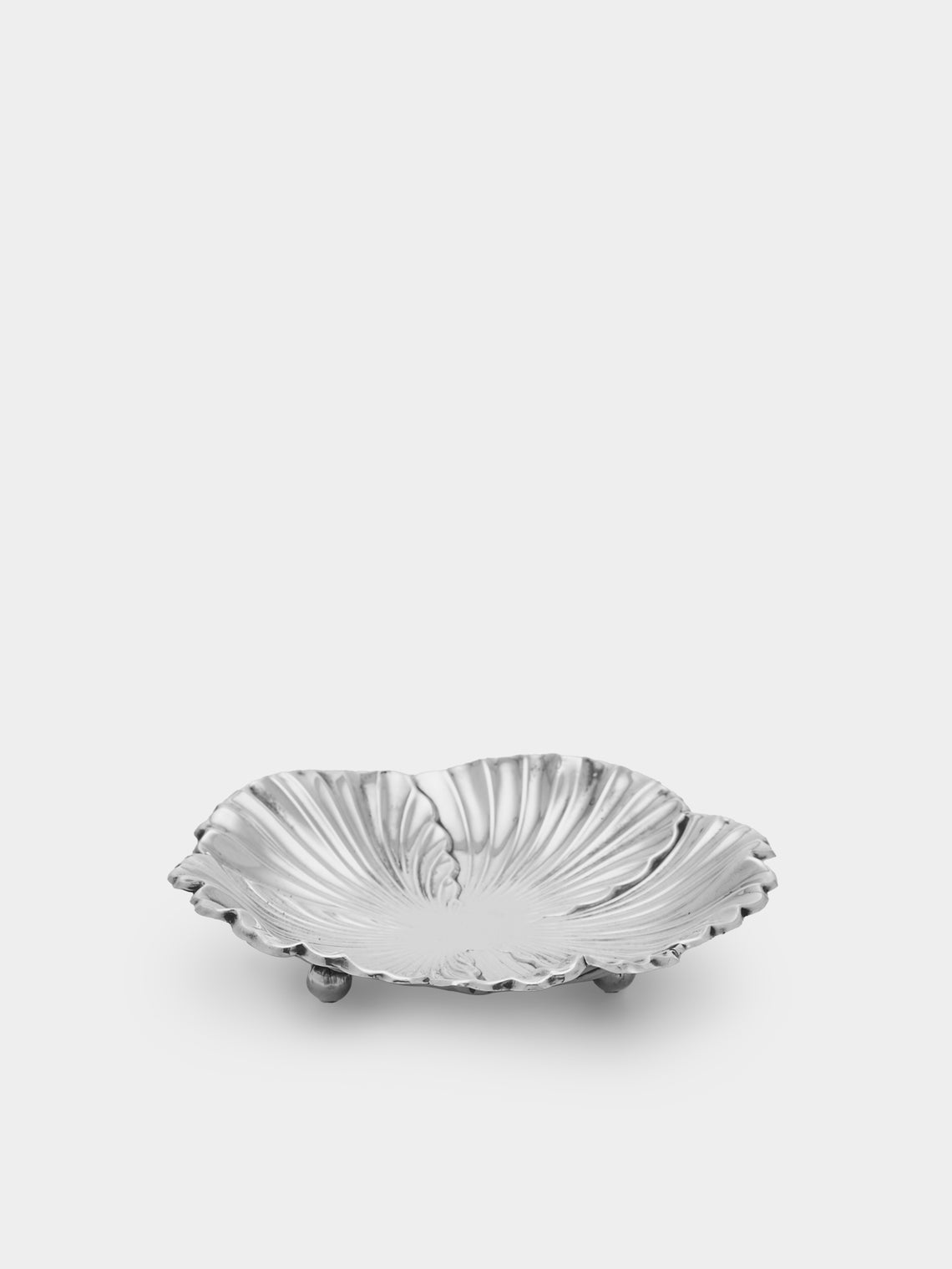 Antique and Vintage - 1980s Solid Silver Floral Dish -  - ABASK - 