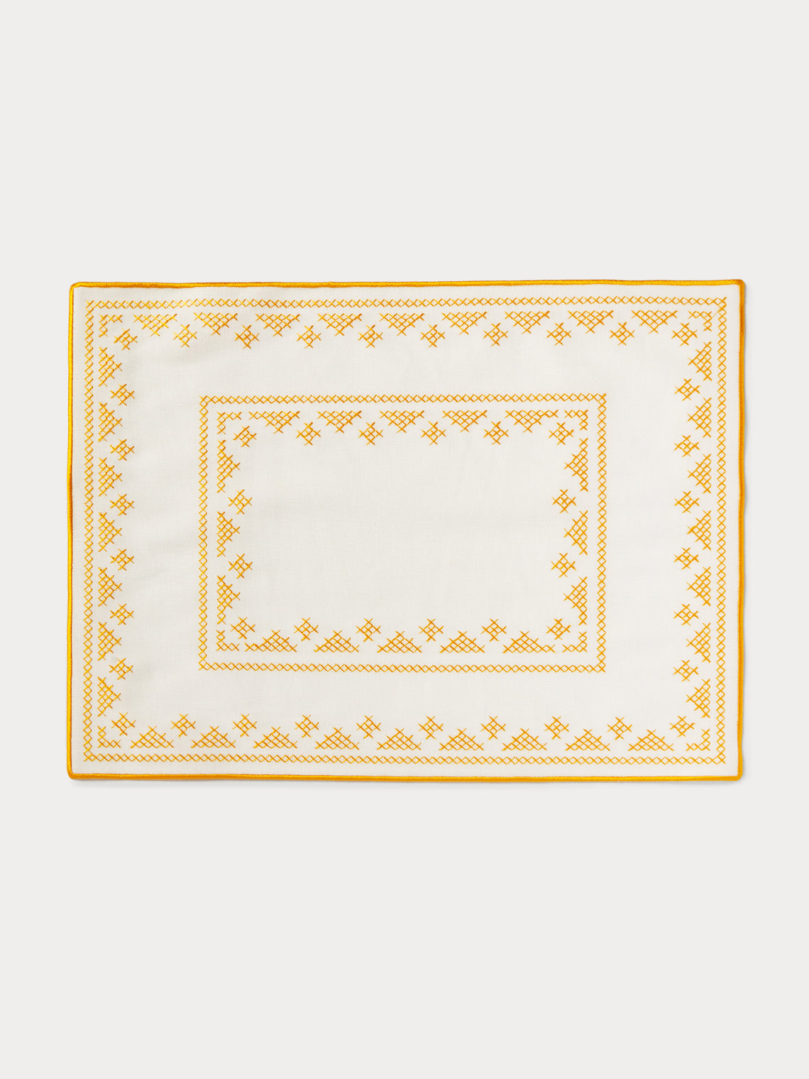 Esencial Hogar - Pedralbes Embroidered Linen Placemats (Set of 4) -  - ABASK - 