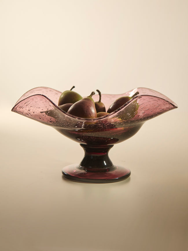 Antique and Vintage - 1980s La Verrerie de Biot Bubble Glass Bowl -  - ABASK