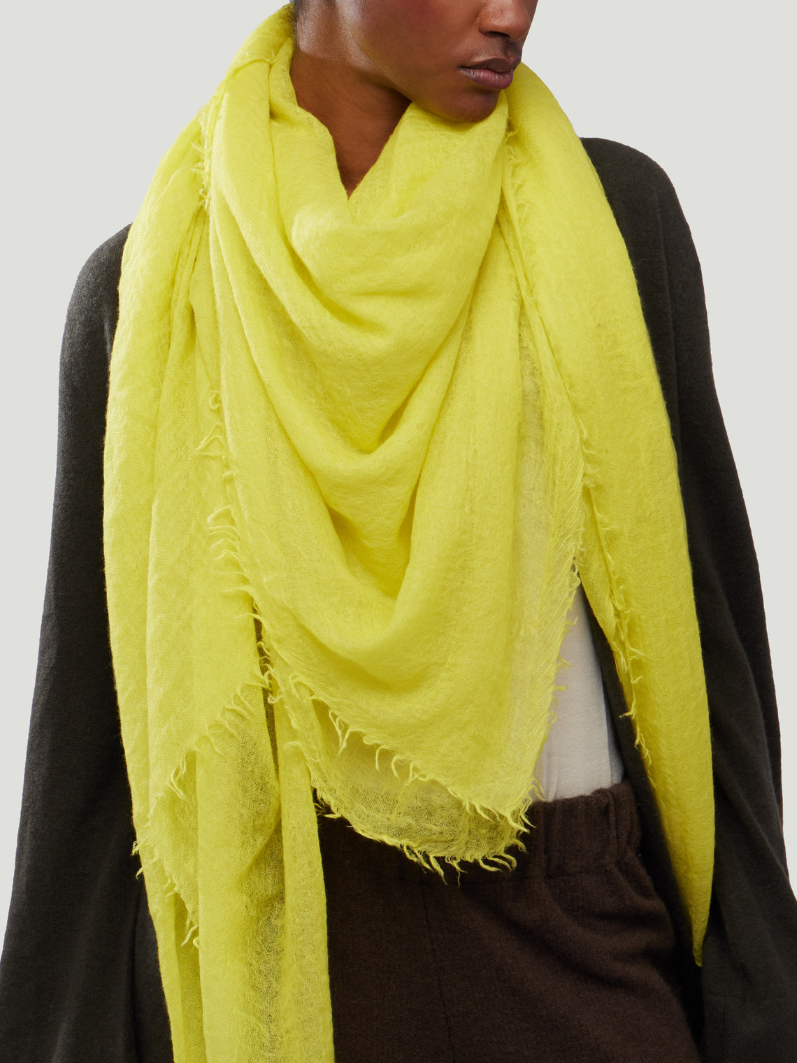 Frenckenberger - Cashmere Scarf | One Size - Yellow - ABASK